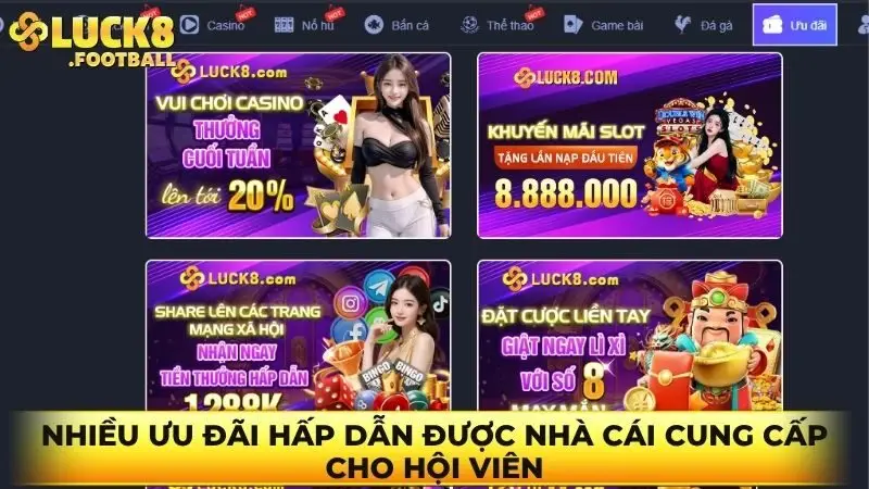 Nhiều ưu đãi hấp dẫn được nhà cái cung cấp cho hội viên Nhiều ưu đãi hấp dẫn được nhà cái cung cấp cho hội viên